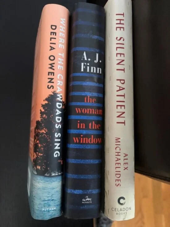 Silent Patient, Woman in the Window, Where the Crawdads Sing Hardcover Books - Picture 2 of 6